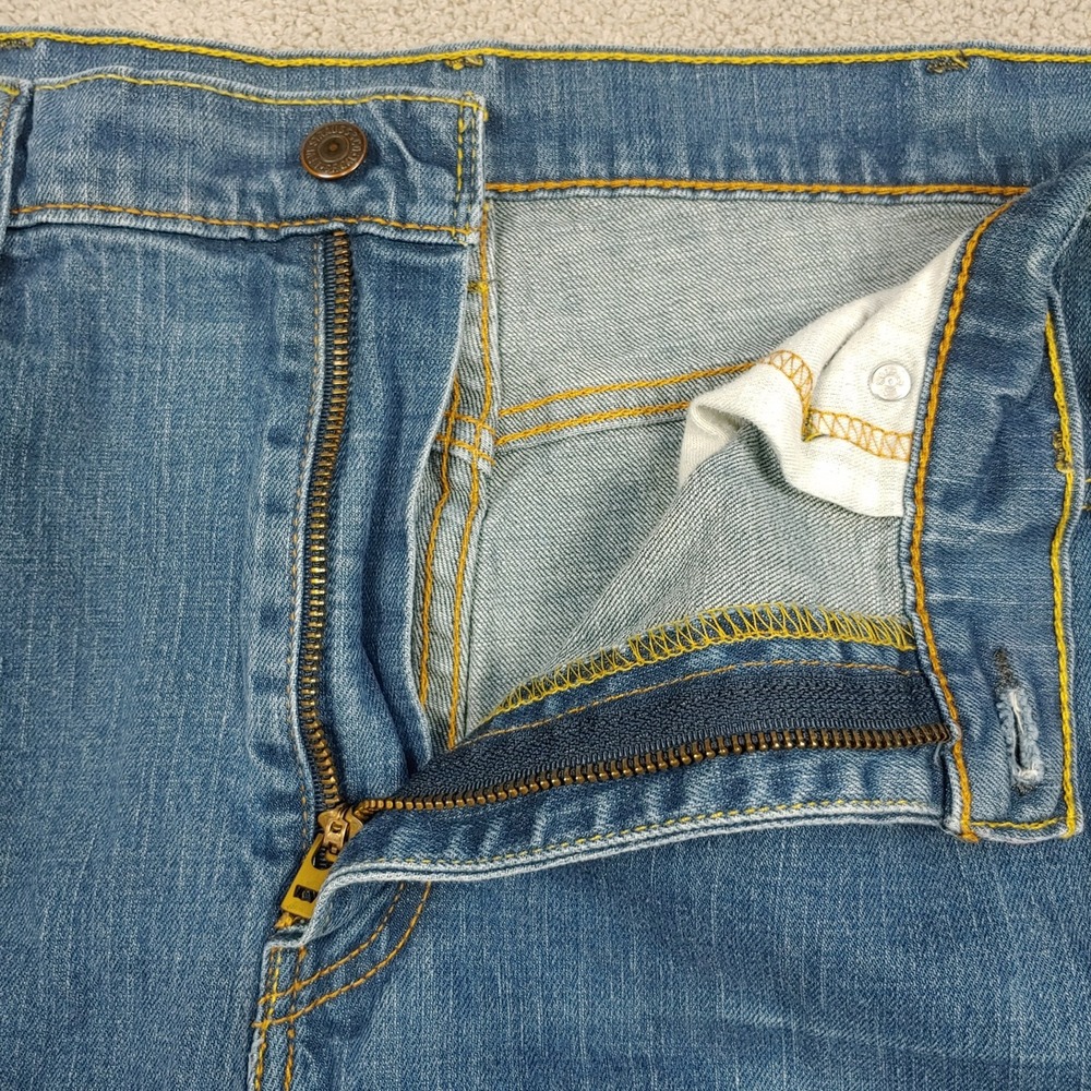 Levi Strauss 514 Straight Leg Jeans - Mens 38x30 - Blue Denim Stretch - Picture 12 of 16
